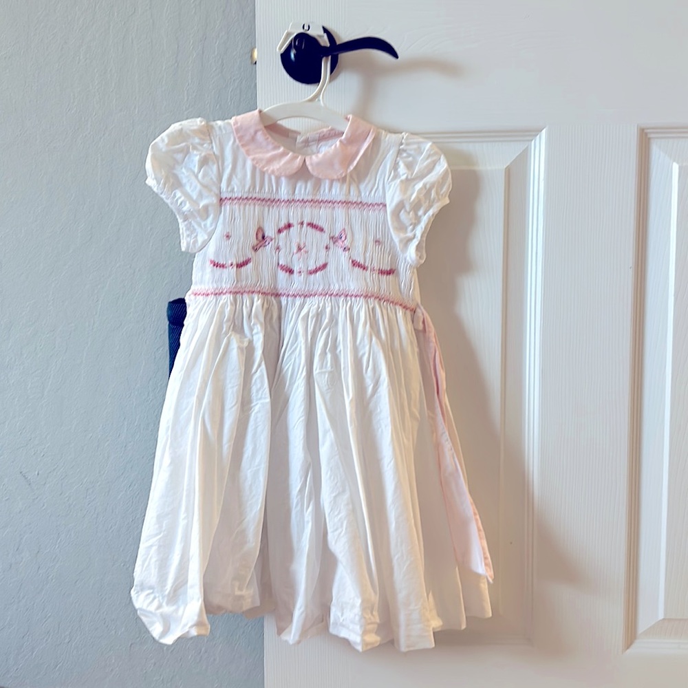 Antoinette Paris Valse Pink Hand Smocked Dress
